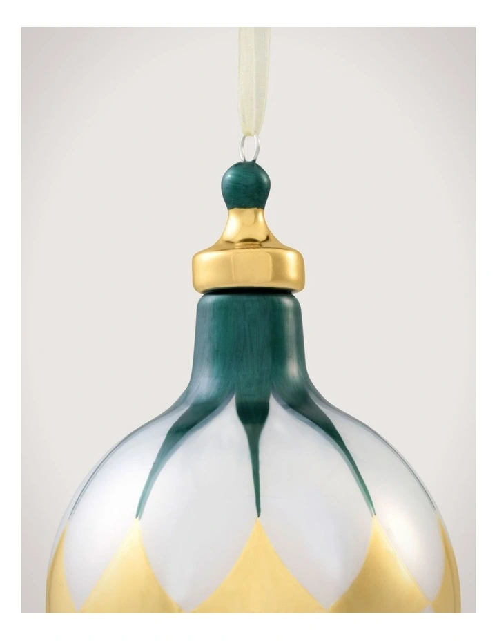 Harlequin Finial in White/Ivy image 2