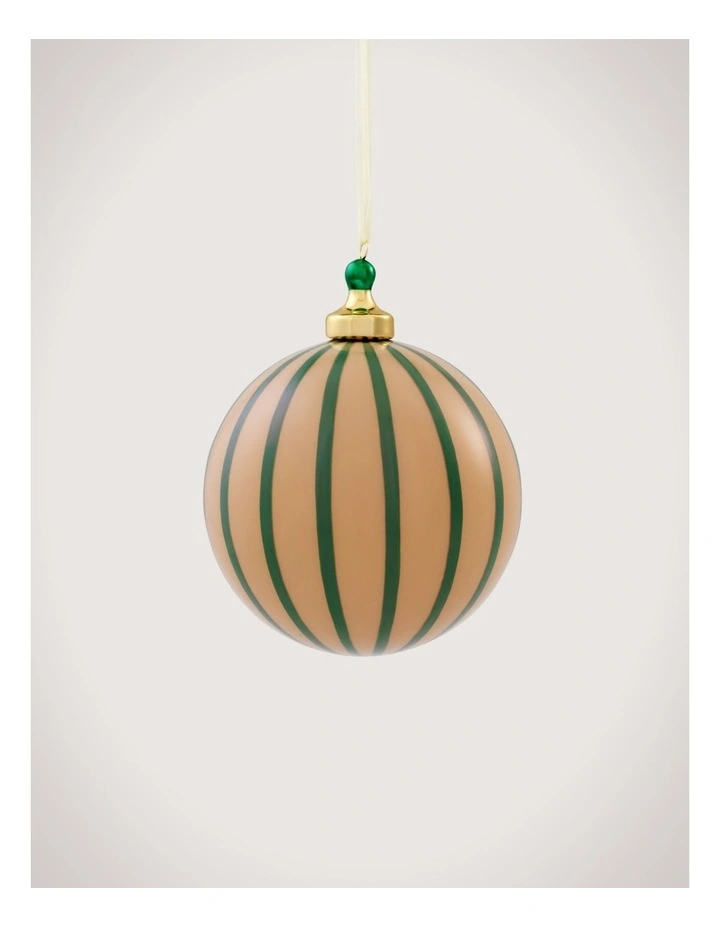 Opaque Vertical Stripe Ball in Green image 1