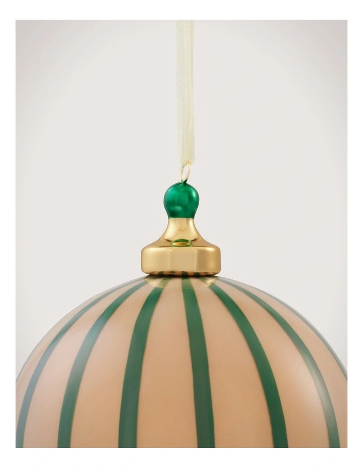 Opaque Vertical Stripe Ball in Green image 2