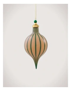 Opaque Vertical Stripe Finial in Green