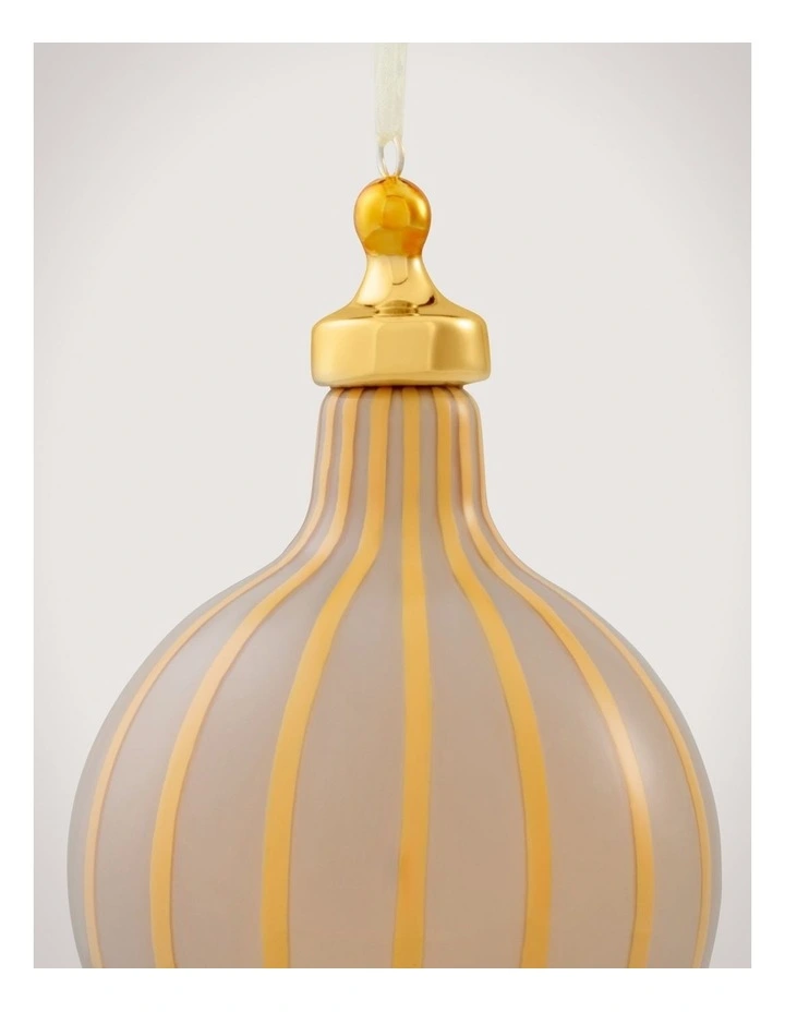 Opaque Vertical Stripe Finial in Marigold image 2