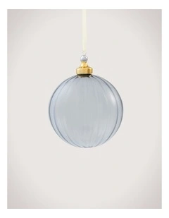 Ribbed Glass Ball in Breeze