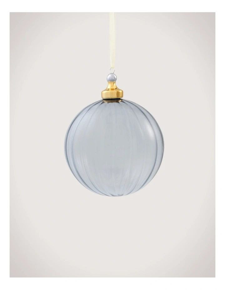 Ribbed Glass Ball in Breeze image 1