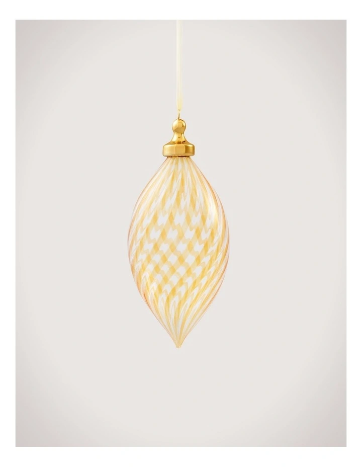 Vertical Stripe Clear Finial in Marigold image 1