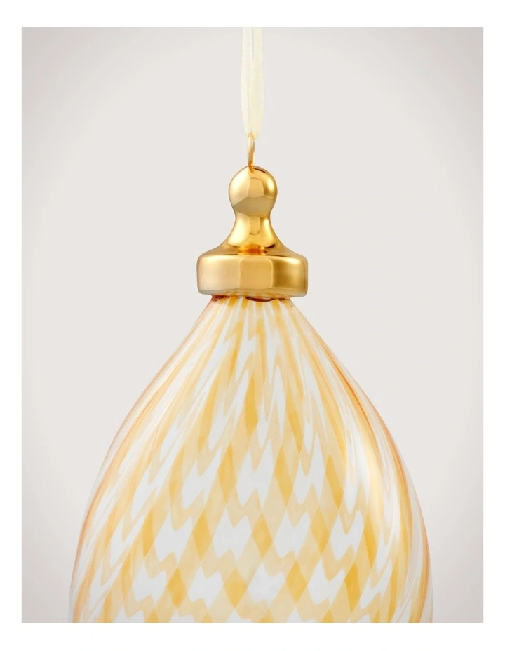 Vertical Stripe Clear Finial in Marigold image 2