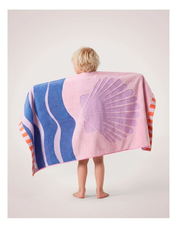 Shelly Kids Beach Towel in Lychee image 2