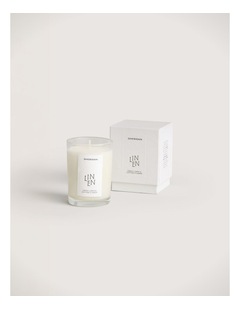 Linen Votive Candle - Fresh Linen & Cotton Flower