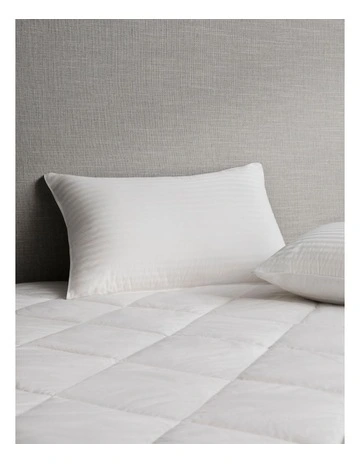 Deluxe 50/50 White Goose Feather & Down Pillow in White