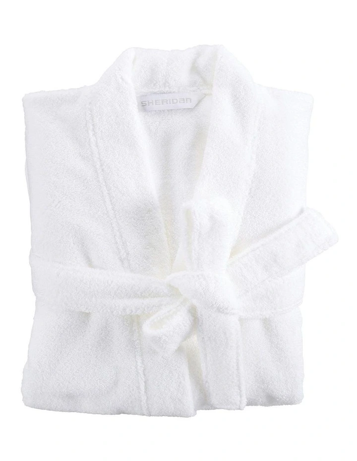 Quick Dry Luxury Bath Robe in White image 1