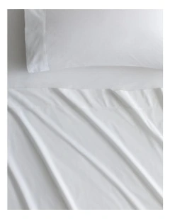 Byren Percale Sheet Set in White