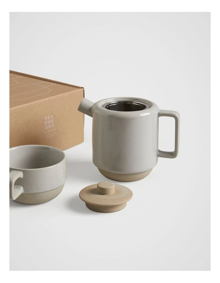 Clay Tea For One Set in Natural image 3