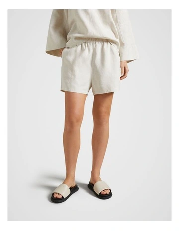 Linen Short in Natural