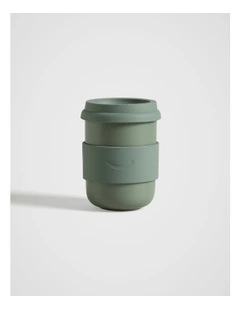 Smile Stoneware Cafe Cup in Sage