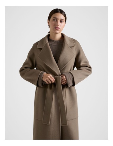 Double Wool Coat in Mink