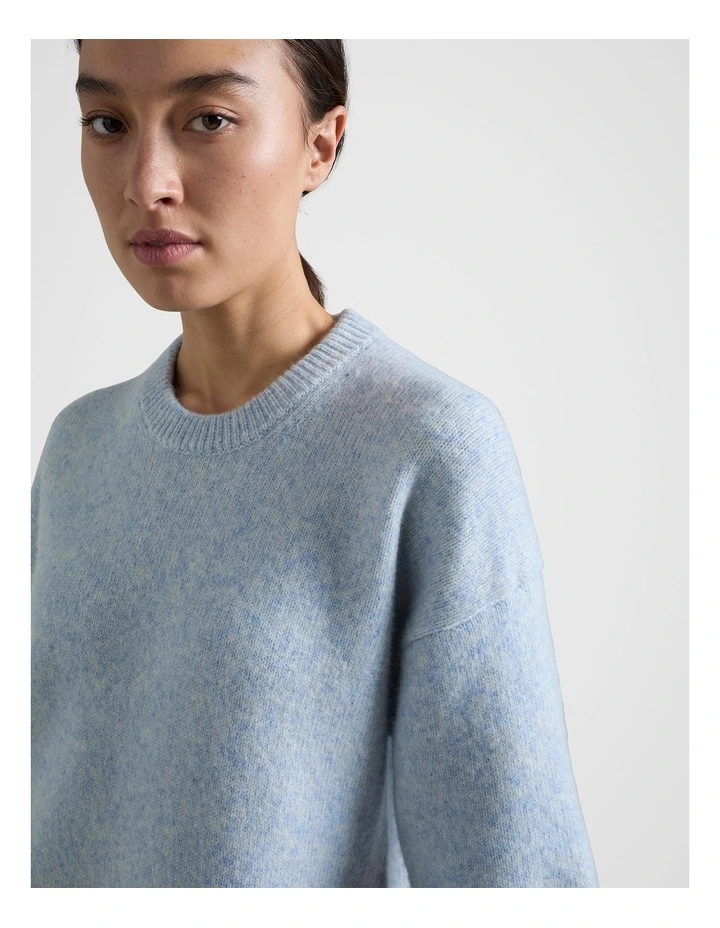Boxy Knit Tee in Light Blue image 4