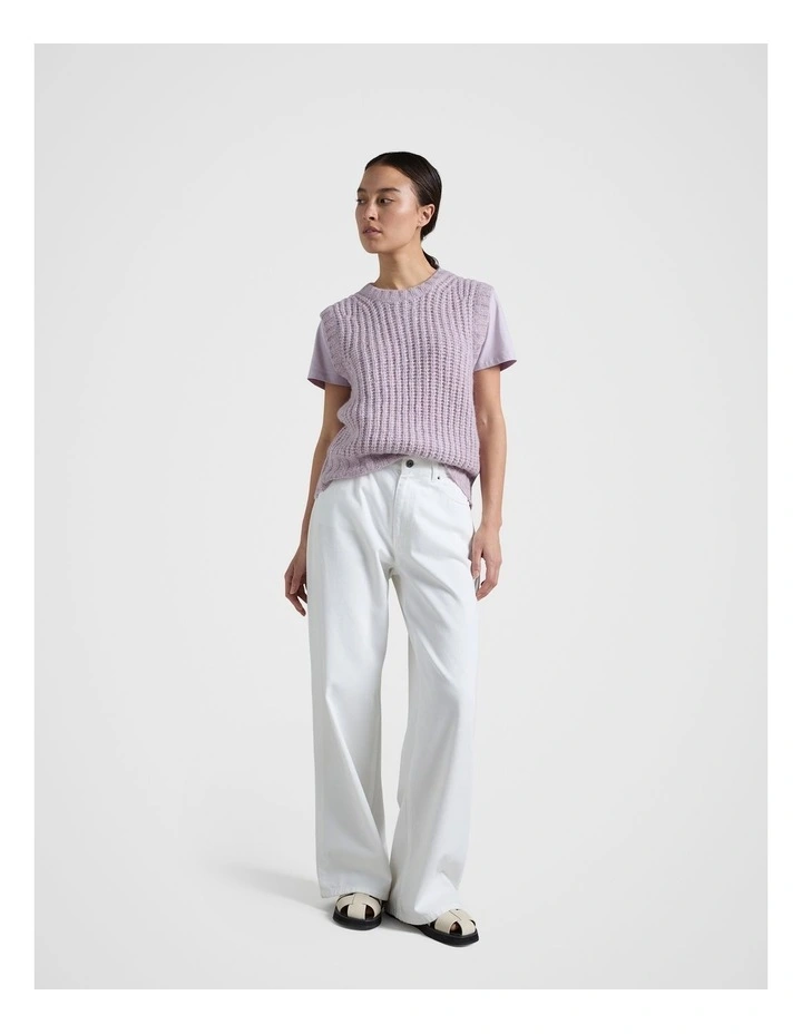 Rib Vest in Purple image 1