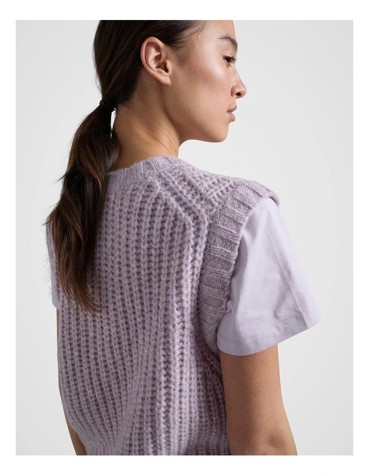 Rib Vest in Purple image 4