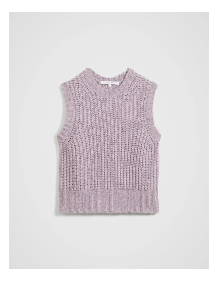 Rib Vest in Purple image 5