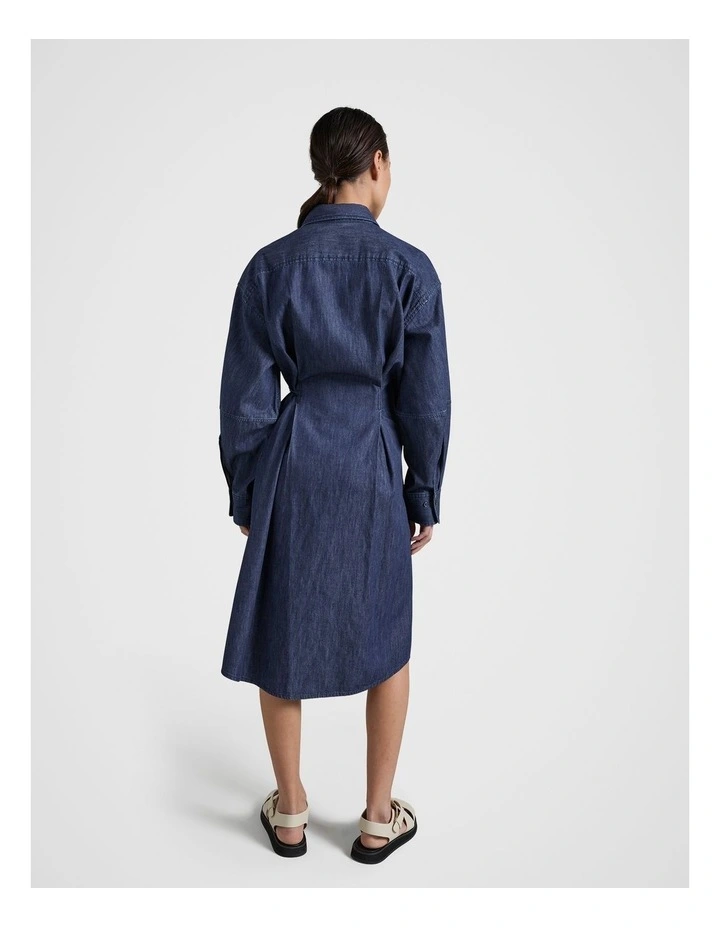 Denim Dress in Blue Denim image 2