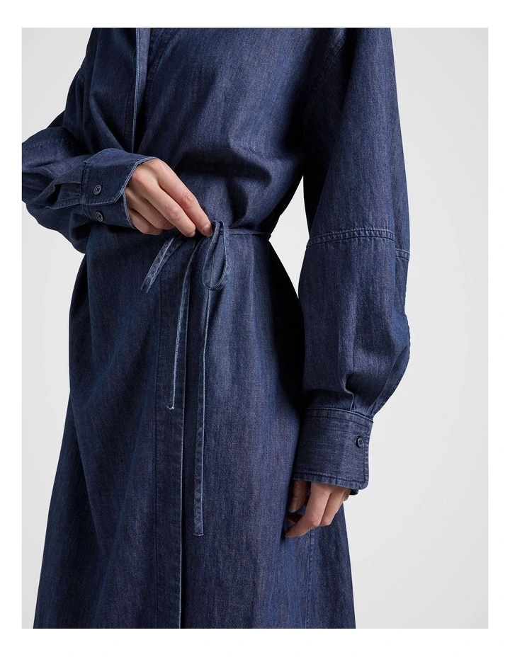 Denim Dress in Blue Denim image 4