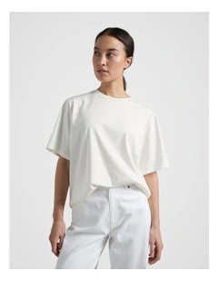 Boxy Tee in White