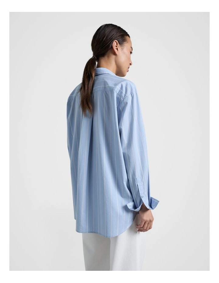 Classic Cotton Shirt in Blue image 2
