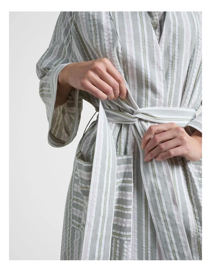 Stripe Robe in Lilac image 3