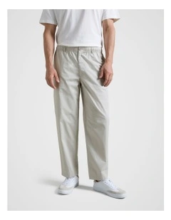 Cotton Poplin Pant in Beige