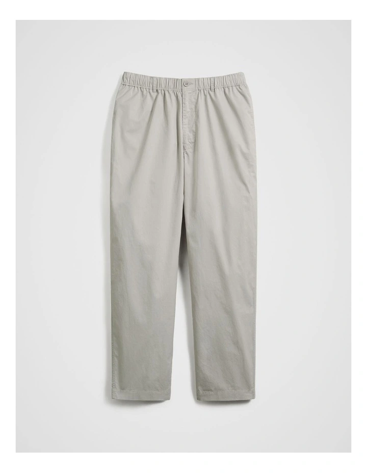 Cotton Poplin Pant in Beige image 5