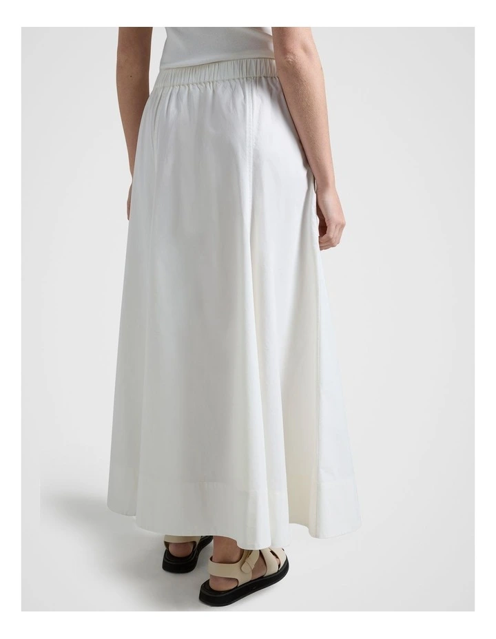 Elastic Back Skirt in White image 2