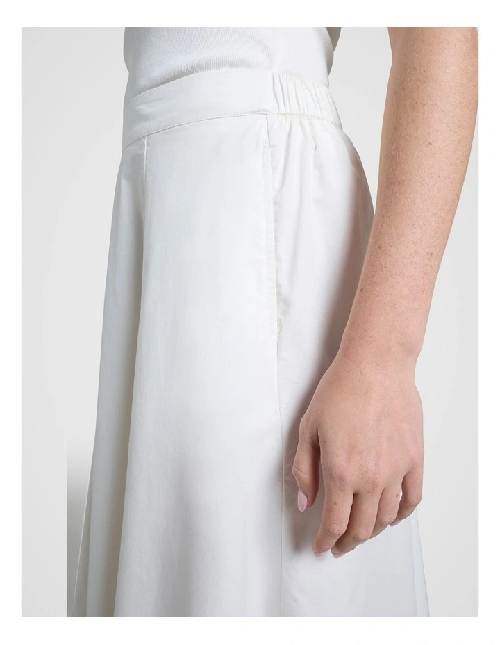 Elastic Back Skirt in White image 4