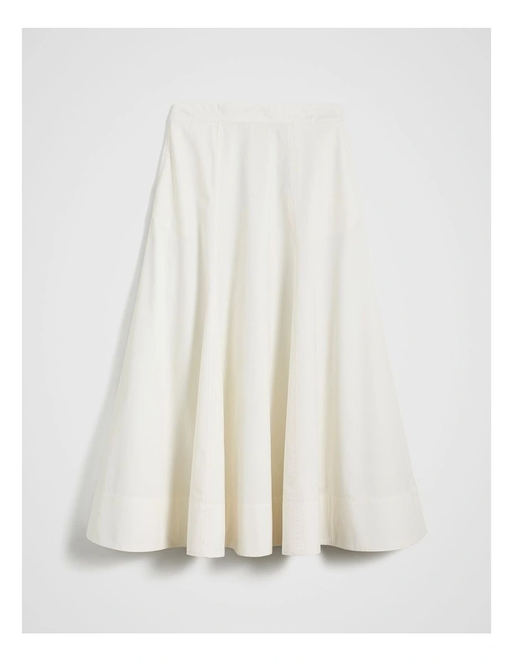 Elastic Back Skirt in White image 5