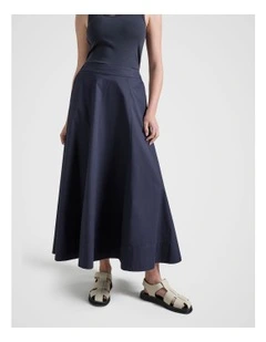 Elastic Back Skirt in Navy