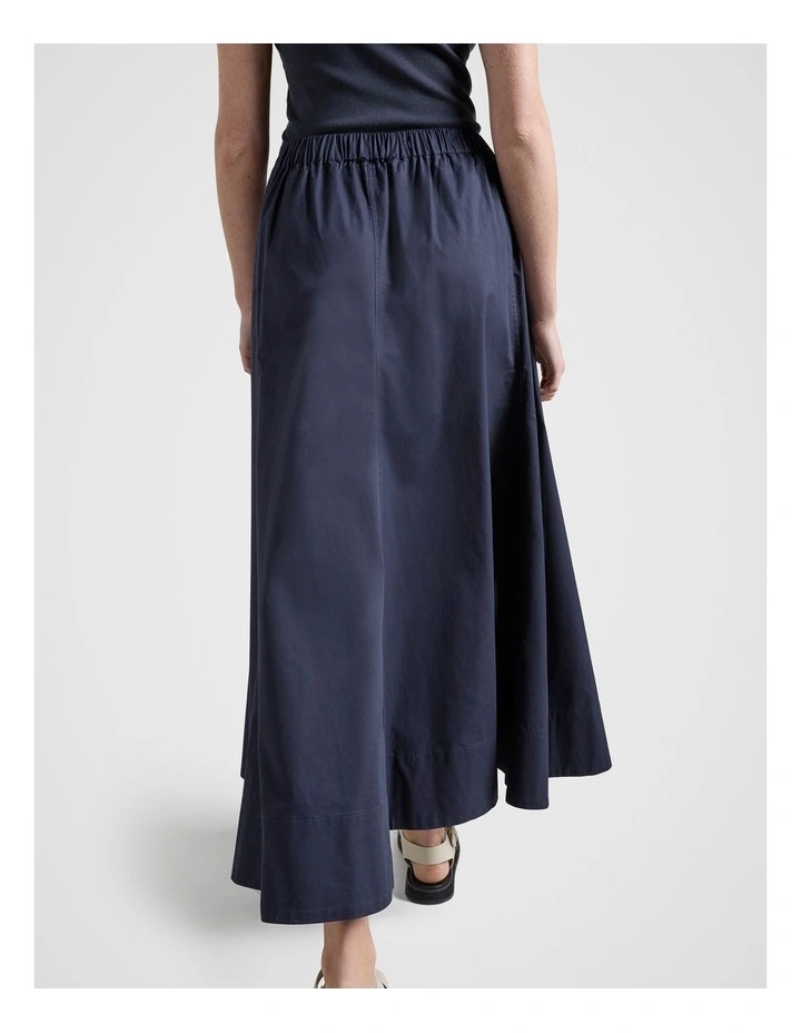 Elastic Back Skirt in Navy image 2