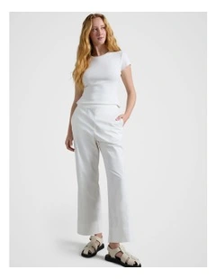 Straight Leg Pant in White