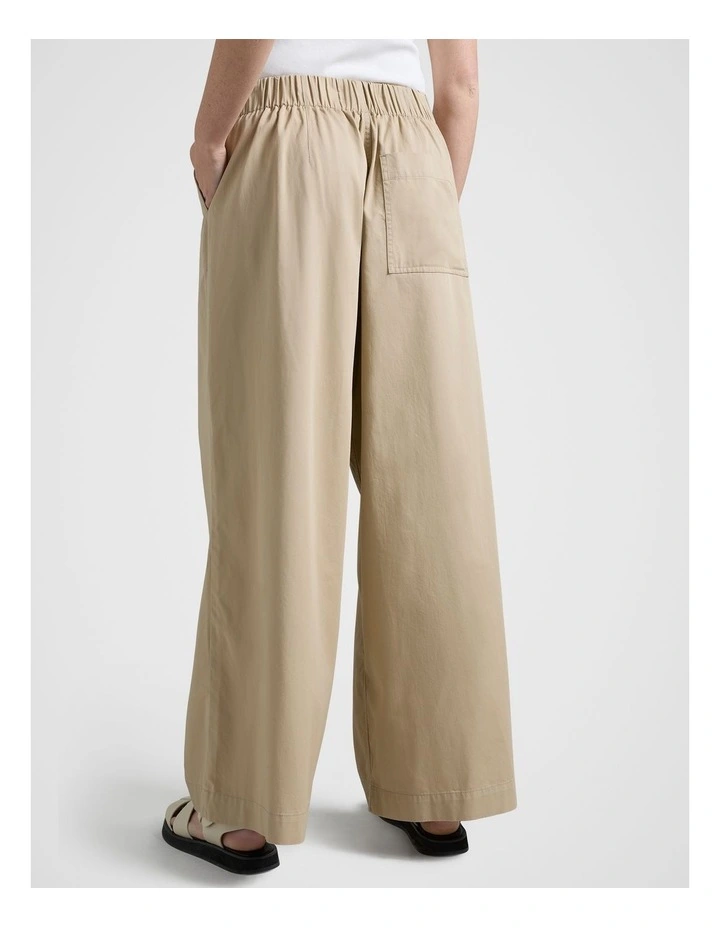 Chino Palazzo Pant in Beige image 2