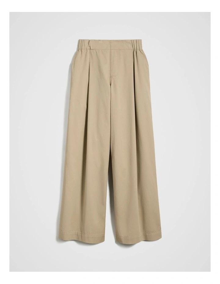Chino Palazzo Pant in Beige image 5