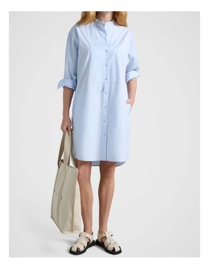 Bib Front Dress in Light Blue image 3