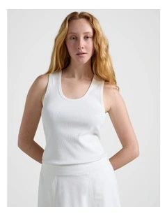 Rib Tank in White