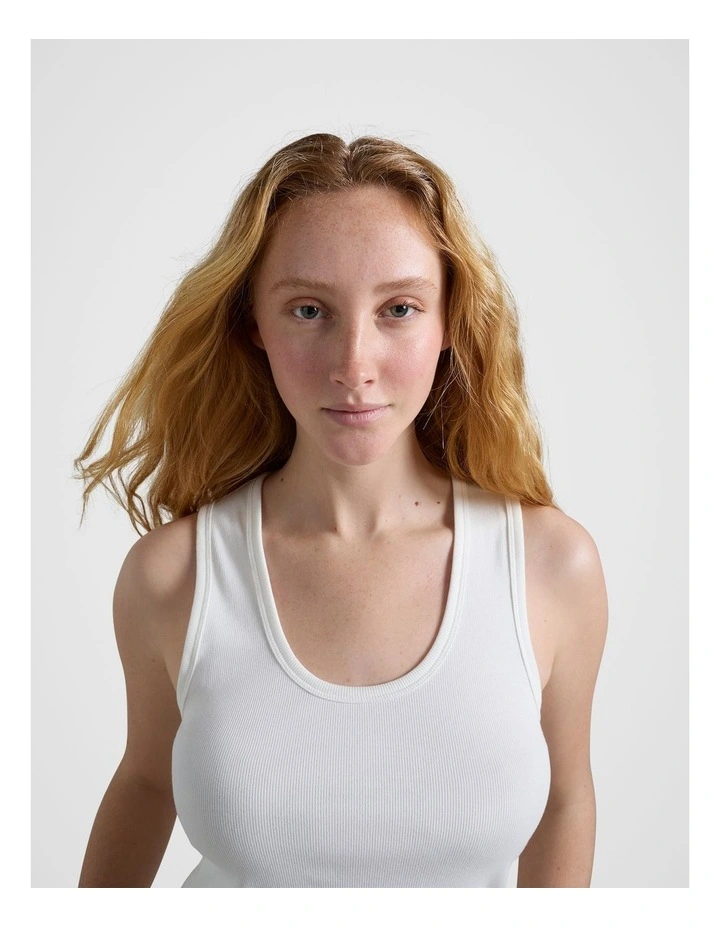 Rib Tank in White image 4