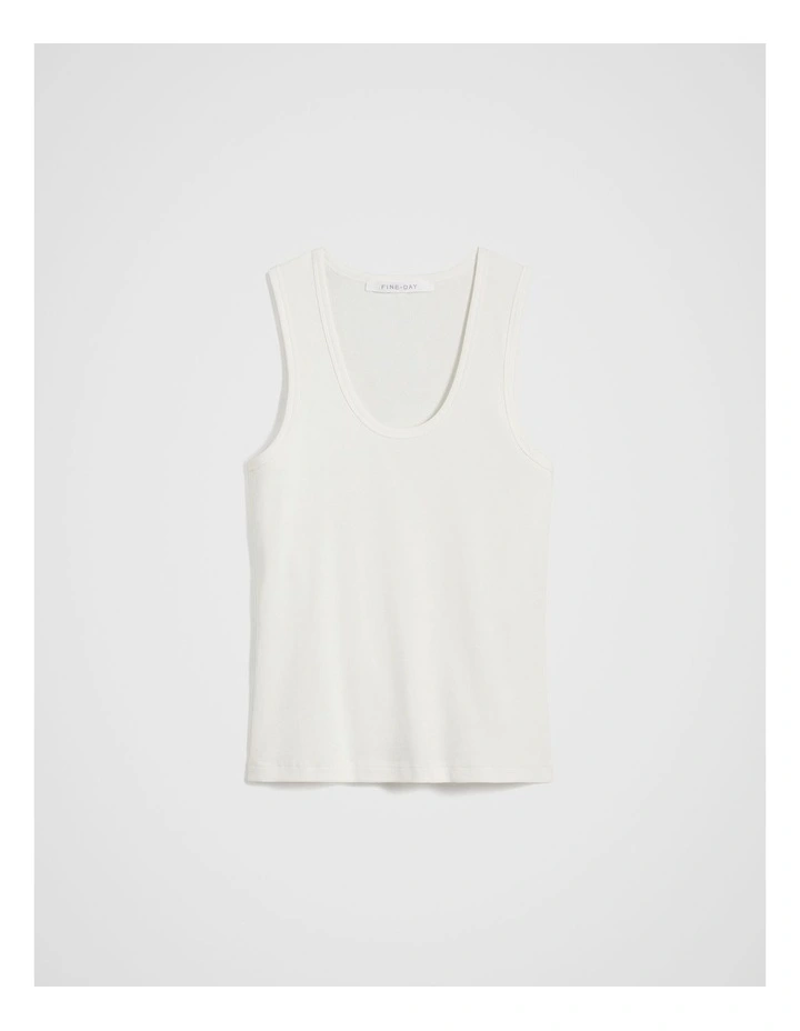 Rib Tank in White image 5