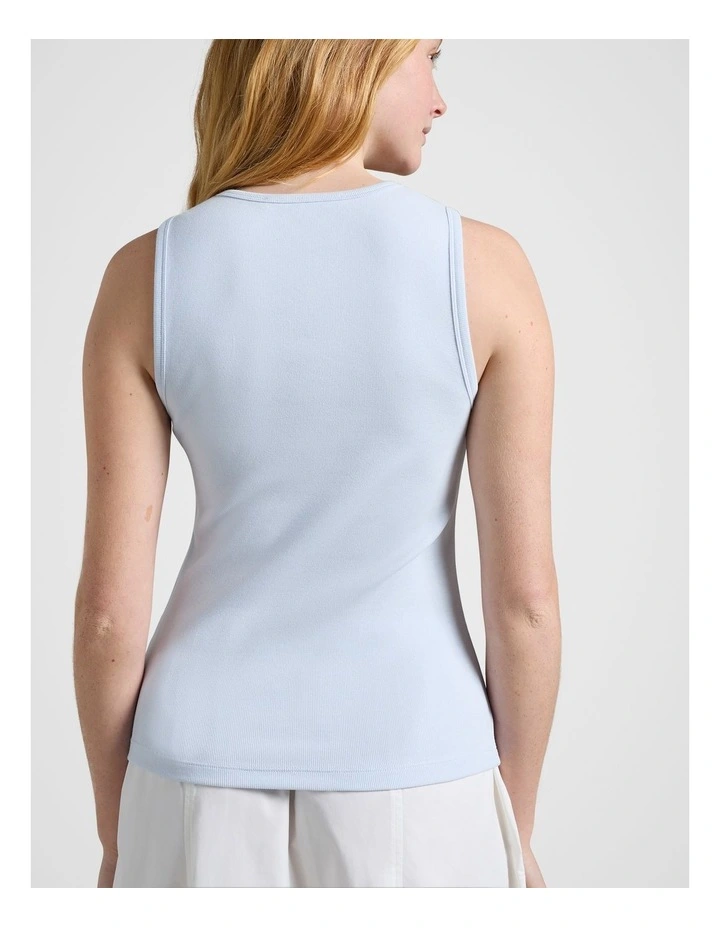 Rib Tank in Light Blue image 2