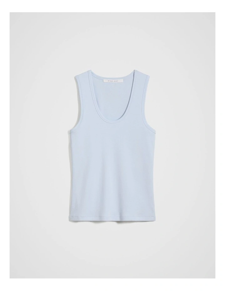 Rib Tank in Light Blue image 5