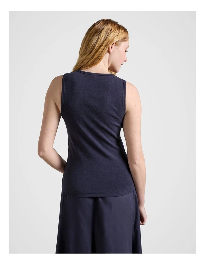 Rib Tank in Navy image 2