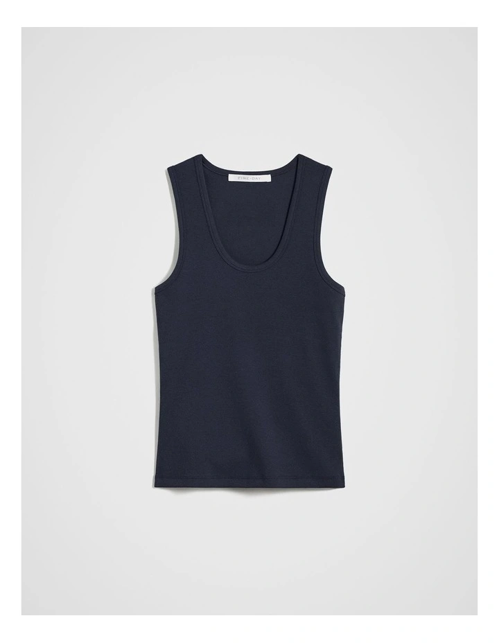 Rib Tank in Navy image 5