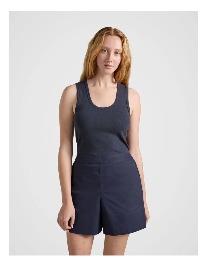 Longline Short in Navy image 3