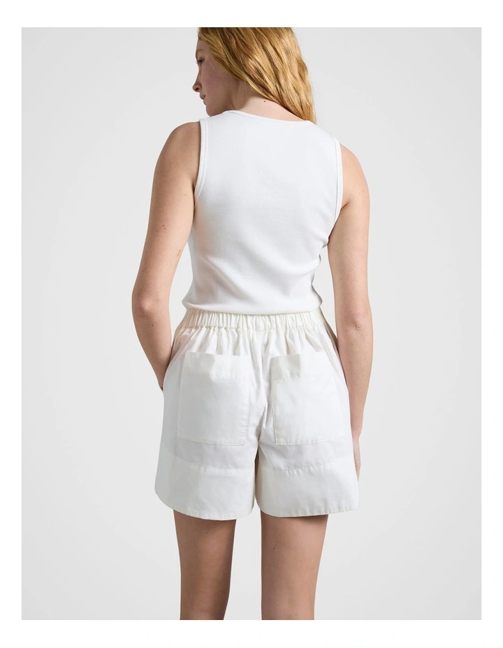 Longline Short in White image 2