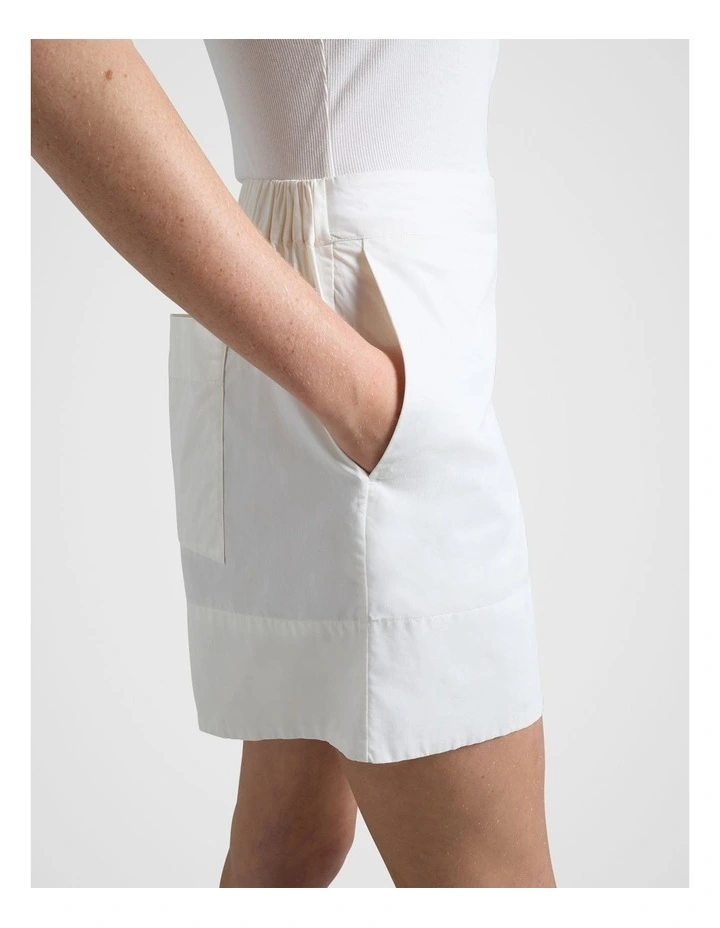 Longline Short in White image 4