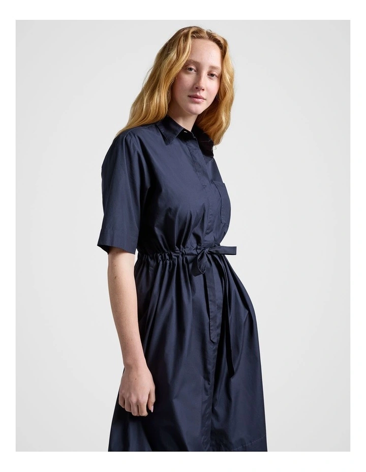 Shirt Dress in Navy image 4