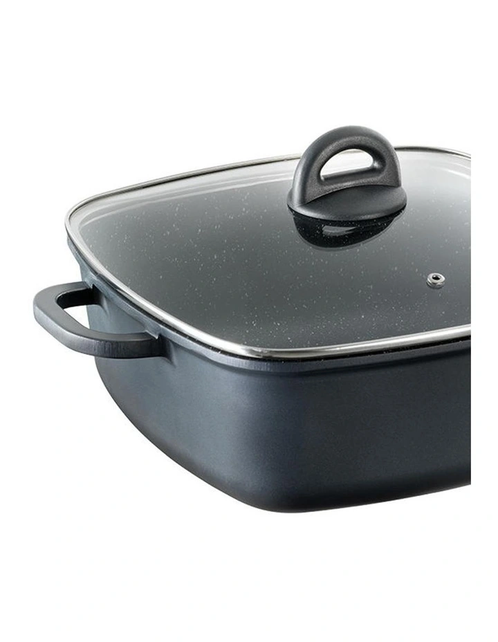 Baccarat STONE Square Casserole With Lid 28cm in Grey image 2